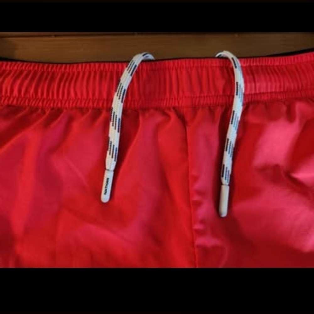 Nathan Womens Red Gray Running Shorts Size XXL Drawstring Back Zipper Pocket - Picture 6 of 6